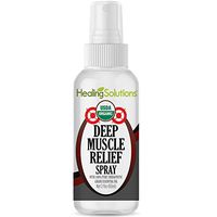 Organic Deep Muscle Relief Blend Spray – Water infused with Deep Muscle Relief Blend Essential Oil – Certified USDA Organic - 2oz Bottle by Healing Solutions