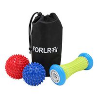 FORLRFIT Foot Massage Roller for Relief Plantar Fasciitis and Heel Foot Arch Pain,Included 1 Roller & 2 Spiky Balls