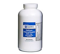 RELIABLE 1 LABORATORIES Calcium Polycarbophil 625mg Bulk Forming Laxative (500 Tablets)