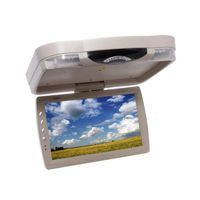 Absolute DFL1550IRC 15-Inch Flip Down Monitor with TFT Display, Built-in DVD Player, Game Function, USB/SD Card and IR Transmitter Function (Cream)