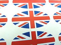 Minilabel Pack Of 30 , Union Jack Flag Seals , 51X25mm Oval Seal Labels, Great Britain Stickers For Gift Wrapping, Presents, Envelopes, Bags Or Cards