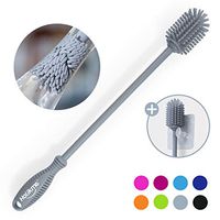 Holikme Silicone Bottle Brush Bottle Cleaner for your Bottles Vase and Glassware Best Water Bottle Cleaning Brush for Washing Containers Gray