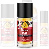 The Egyptian Musk Factory by WagsMarket - Madam Musk Perfume Oil, Essential Oil Infused Egyptian Musk Oil, Choose from 0.33oz Roll On to 4oz Glass Bottle (1oz Roll On)