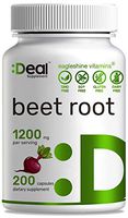 Deal Supplement Beet Root Capsules,1200mg Per Serving, 200 Count, Support Lower Blood Pressure, Improve Performance, Promote Skin Condition & Boost Immune System