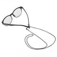 ULTNICE Eyeglass Sunglasses Chain Cord Stainless Steel Non-Slip Eyeglass Neck Strap Holder (Black)