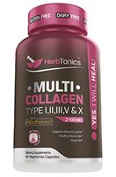 Multi Collagen Capsules (Types I, II, III, V & X) - Strong Joint Support Supplement Pills for Women Men Hydrolyzed Protein Peptide Grass fed Plus Bone Broth Type 1 2 3 5 10 Healthy Hair Skin Nails