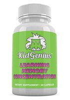 KidGenius Memory Supplement for Kids - Faster Learning, Enhanced Memory, Better Concentration - Specifically Formulated Memory & Concentration Enhancer for Kids by Dr. Robert Melillo