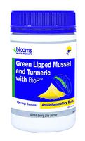 Blooms Green Lipped Mussel with Tumeric and BioP 100 Vege Caps