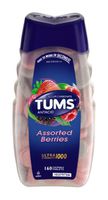 TUMS Ultra Strength Assorted Berries Antacid Chewable Tablets for Heartburn Relief, 160 count