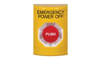 SS2201PO-EN STI Yellow No Cover Turn-to-Reset Stopper Station with EMERGENCY POWER OFF Label English