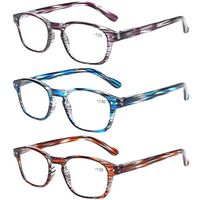 Norperwis Reading Glasses 3 Pack Men Women Spring Hinges Stylish Readers Glasses for Unisex (3 Pack Mix Color, 2.25)