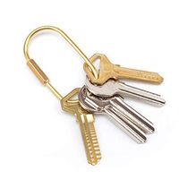 Elevin(TM)🌹🌹 Brass Flat Split Ring Key Hang Hook Chain Hook Holder DIY Craft Hardware