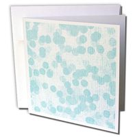 3dRose Soft Aqua Dots - Greeting Cards, 6 x 6 inches, set of 6 (gc_28119_1)