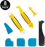 JIJIKOKO 8 in 1 Silicone Remover Kit Caulk Caulking Grout Removal Tool Silicone Caulk Remover and Finisher for Kitchen Bathroom Window Sink Joint