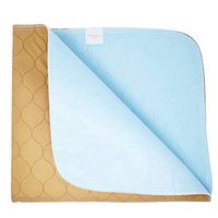 zigzag alleys Bed Pad Underpad 4 Layers Washable Reusable Incontinence Bed Pad Mattress Protector Pad (Light Brown)