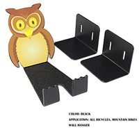 Bike Bicycle Hook Parking Rack Cycling Bike Equipment Display Stand Owl Wall Hook Hanger Holder Storage System (Black)