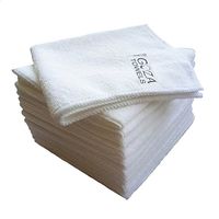 Goza Towels Microfiber Towel Cleaning Cloths Professional Grade All-Purpose 16"x16" (White, 12 Pack)