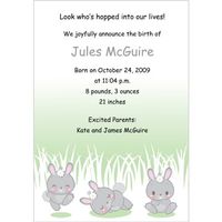 Honey Bunnies Birth Announcements - Set of 20