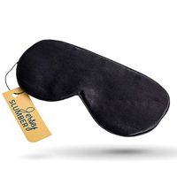 Jersey Slumber 100% Silk Sleep Mask For A Full Night's Sleep | Comfortable & Super Soft Eye Mask With Adjustable Strap | Works With Every Nap Position | Ultimate Sleeping Aid / Blindfold, Blocks Light