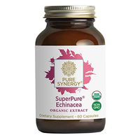 Pure Synergy USDA Organic SuperPure® Echinacea Extract (60 Capsules) Triple Extract w/Echinacea purpurea and Echinacea angustifolia