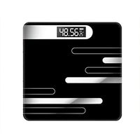 Bathroom Scales Digital Scales, Glass, Backlit Liquid Crystal Display is Easy to Read, 26cm × 26cm Larger Platform CQOZ