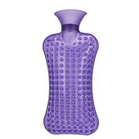 Happy Lily Transparent Rubber Hot Water Bottle with Cover, Elastic Strap Hands Free Design, Hot & Cold Therapies, Great for Pain Relief/ hot heat- Best Gift for Christmas