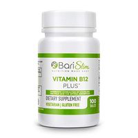 BariSlim Vitamin B12 Plus – 100 Tablets – Bariatric Vitamin B12 Formulated for Patients After Weight Loss Surgery Including Gastric Bypass and Gastric Sleeve – Natural Cherry Flavor