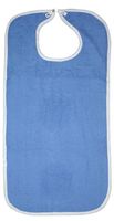 Pack of 3 Terry Adult Bib with Velcro Closure - 3 Colors to Choose from ((3) Blue)