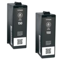 Amsahr LEX14N1636 Compatible Replacement Lexmark Ink Cartridges for Select Printers/Faxes with 2 Black Cartridges