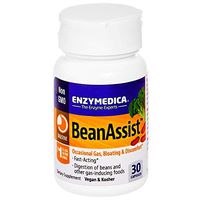 Enzymedica - BeanAssist, Rapid Response Enzyme Support to Help Relieve Occasional Gas, Bloating, and Discomfort, 30 Capsules (FFP)
