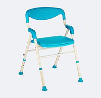 XXHDEE Adjustable Height Bath Stool and Shower Chair Folding Safety Bath Shower Seat Blue Elderly Child Pregnant Women Disabled Bath Stool