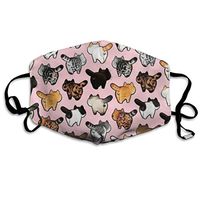 Soft Earloop Face Cover, Anti-Dust Pollenm Smog Mouth-Muffle with Adjustable Elastic Band - Windproof Cute Cats Butt Half Face Mouth Cover
