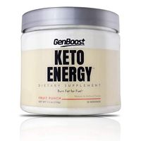 GenBoost - Keto Energy - 30 Day Energizing Drink (30 Servings) - Powder Drink Mix to Reach Ketosis, Reduce Stress & Boost Energy - Exogenous Ketones & BHB Salts for Any Ketogenic Diet - Fruit Punch