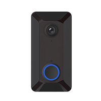 Smart Wireless Doorbell Real-Time Two-Way Talk and Video 166-Degree Wide Angle Lens Night Vision HD 720p WiFi Wireless Video Doorbell for Home Security (Black)