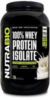 NutraBio 100% Whey Protein Isolate (Unflavored, 2 Pounds)