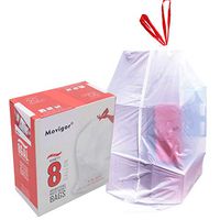 Movigor Ultra Strong Drawstring Waste Basket Kitchen Trash Bags 30.3L / 8 Gallon 2 Rolls (90 Count) Convenient Pulled out Garbage Bags Rubbish Litter Collection Bags