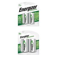 Energizer Recharge Combo Pack 2X C and 2X D Batteries (4Count)