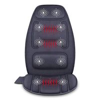 Snailax Massage Seat Cushion with Heat - Extra Memory Foam Support Pad in Neck and Lumbar,10 Vibration Massage Motors, 3 Heating Pad, Back Massager for Back Pain Relief, Massage Chair Pad for Car