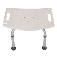 Adjustable Lightweight Shower Bench,Aluminium Alloy Elderly Bath and Shower Chair,White, 14.17 to 20.47 inches