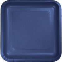 Pack of 180 Navy Premium Disposable Paper Party Lunch Plates 7"