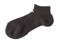 Phiten Titanium Sports Ankle Socks (2 Pair), Black, 9.5"-10.5"