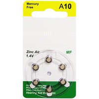 ZeniPower Mercury Free Size 10 Hearing Aid Batteries Neutral MF Card (60 Batteries)
