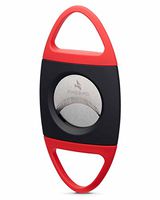Saber Double Guillotine Serrated Blades 70 Ring Gauge Cigar Cutter Warranty Red