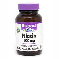 Bluebonnet Niacin 100 mg Vegetable Capsules, 90 Count