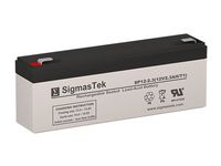 SigmasTek SP12-2.3 - 12V 2.3AH F1 SLA Battery - Replaces: PS-1220-F1, UB1222 (D5739), NP2.3-12, KITBB50016