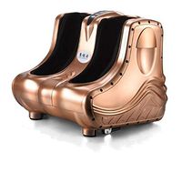 ZH Automatic Foot Massage Machine, Calf Foot Heating Home Massager (Color : Gold)