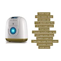 DDS 1-7L Adjustable Oxygen Inhaler, LED high-Definition Screen / 8-Level Filter System/Wireless Remote Control, Suitable for Cars, Homes, Elderly, etc.