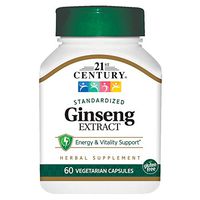 21st Century Ginseng Extract Veg Capsules, 60Count