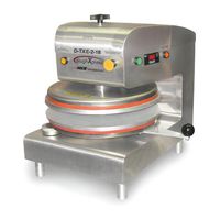 DoughXpress D-TXE-2-18 Stainless Steel Commercial Electromechanical Dual-Heated Press with 18" Platens, 220V, 18-3/16" Width x 25-1/8" Height x 24-11/16" Depth