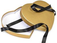 NW Metallic Gold Small Heart Shaped Boxes - 6 3/4 x 6 1/8 x 1 1/4in. - 39 Pack